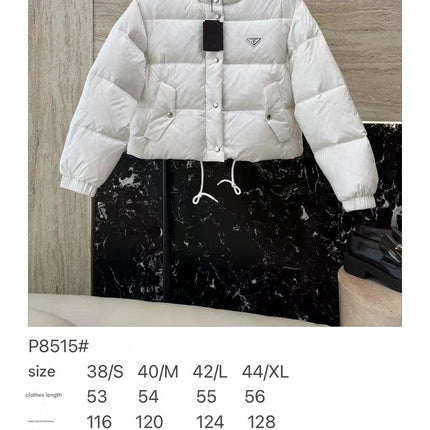 PRA CONVERTABLE DOWN JACKET IN WHITE RE-NYLON