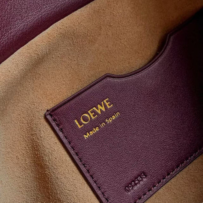 LOE OLA BAG 26 IN BURGUNDY RED CALFSKIN