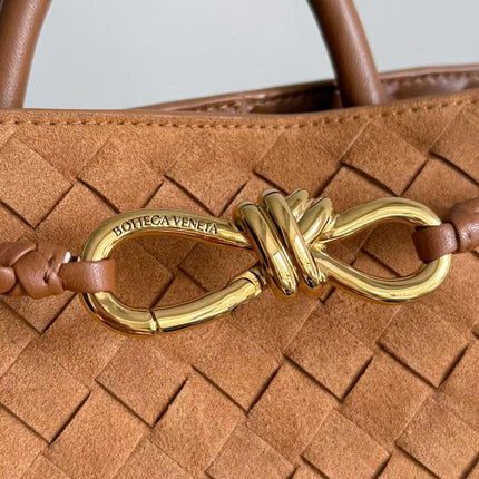 BOTTEGA VENETA ANDIAMO 25 IN BROWN SUEDE