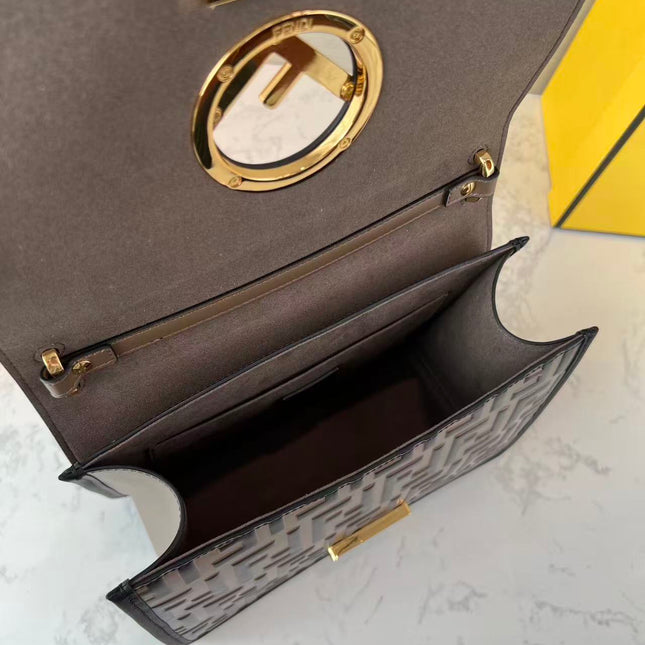 FENDI 25 SHOULDER BAG IN DARK BROWN CALFSKIN TP3