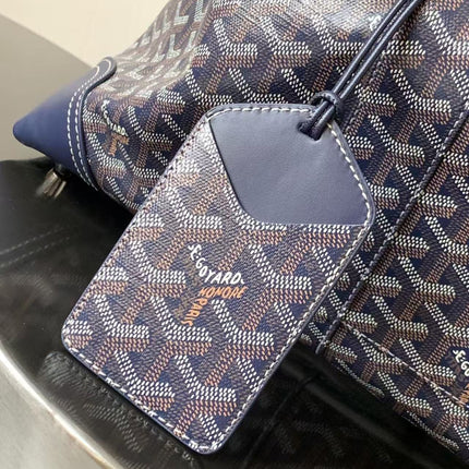 GOYARD BOEING 45 DUFFLE BAG IN NAVY BLUE GOYARDINE CANVAS