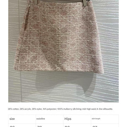 DIOR 25S PLEATED PLAID SKIRT STYLE 058