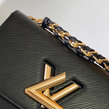 LV TWIST MM BAG 23 IN BLACK EPI LEATHER GOLD HARDWARE