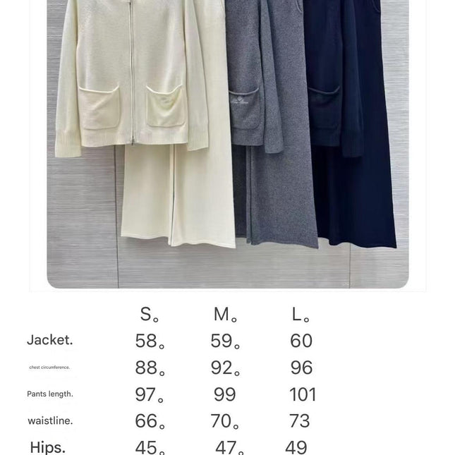 LP KNIT CARDIGAN & WIDE-LEG PANTS SET STYLE 39