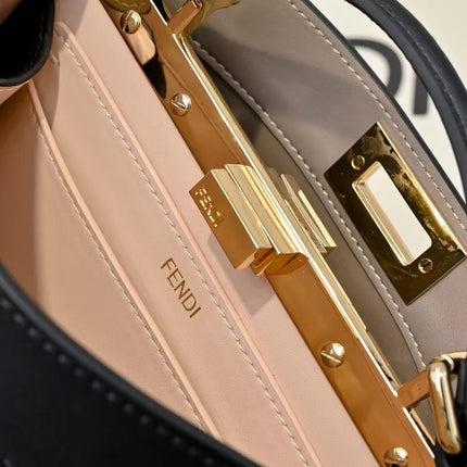 PEEKABOO ISEEU PETITE 27 BAG IN BLACK CALFSKIN GOLD HARDWARE
