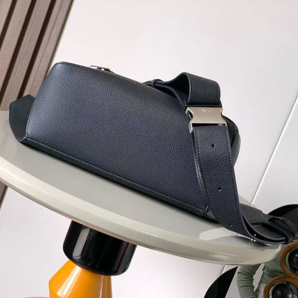 LOEWE SMALL PUZZLE BUMBAG 24 IN BLACK GRAINED CALFSKIN