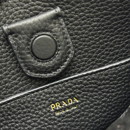 PRADA SHOULDER BAG 20 IN BLACK CALFSKIN