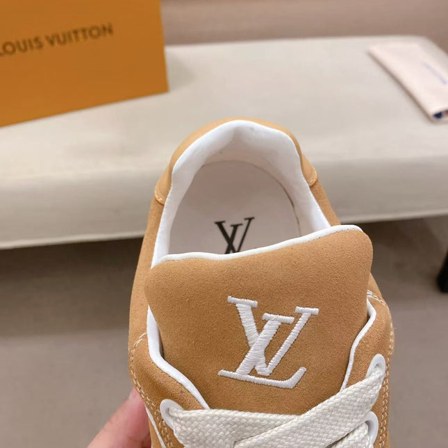 LV TILTED SNEAKERS IN BROWN SUEDE