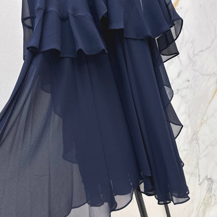 CHLOE FLUID MINI CAPE DRESS