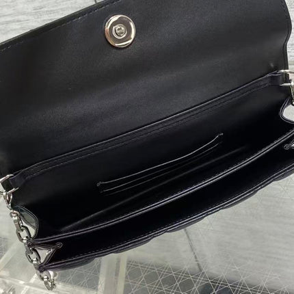 DIOR 26S LADY DIOR BAG 21 IN BLACK CALFSKIN