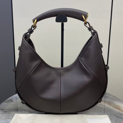 YSL 26S MOMBASA HOBO BAG MEDIUM IN BROWN CHOCOLATE CALFSKIN