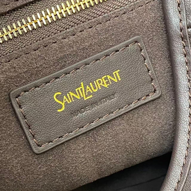 YSL 26S MOMBASA HOBO BAG MEDIUM IN BROWN CHOCOLATE CALFSKIN