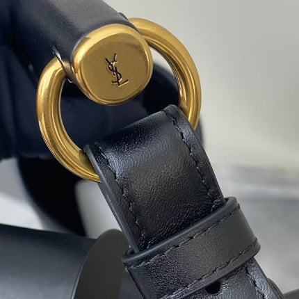 YSL 26S MOMBASA HOBO BAG MEDIUM IN BLACK CALFSKIN