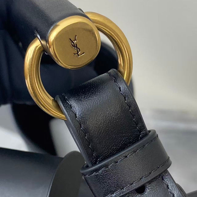 YSL 26S MOMBASA HOBO BAG MEDIUM IN BLACK CALFSKIN