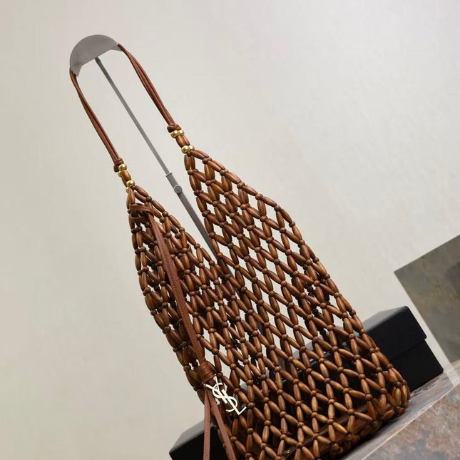 YSL 26S SUPPLE BUCKET IN WOOL BEADS