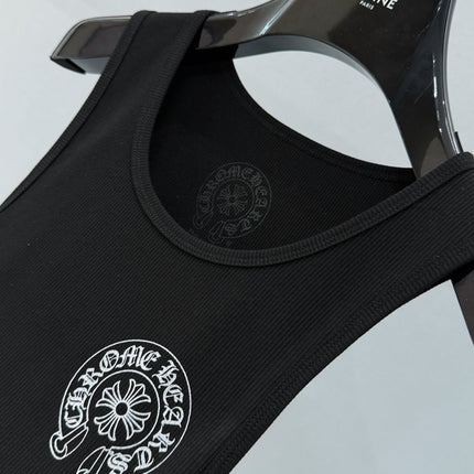 CHROME HEARTS HORSESHOE LOGO TANKTOP IN BLACK