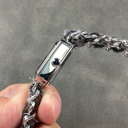 CHANEL PREMIERE H0451 ICONIC CHAIN WATCH STEEL AND CALFSKIN