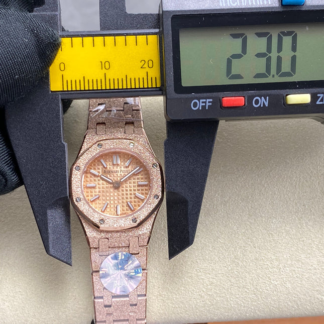 AUDEMARS PIGUET 26S ROYAL OAK MINI WATCH IN ROSE GOLD STAINLESS STEEL