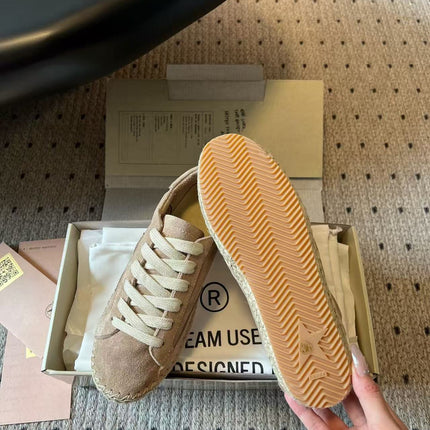 GOLDEN GOOSE 26S VINTAGE SNEAKER IN CREAM BEIGE SUEDE
