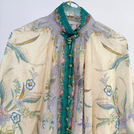 ZIMMERMANN 26 INDRA PRINTED SHIRT AND SHORTS SET STYLE 9626