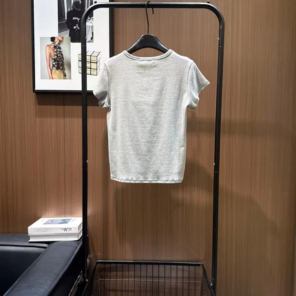 ALEXANDER 26S FITTED T-SHIRT IN CRYSTAL-EMBELLISHED COTTON