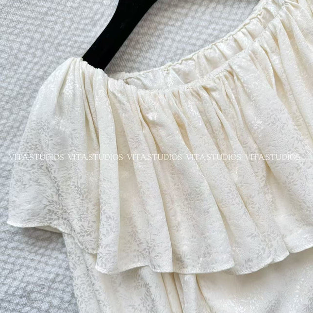 CHLOE ELEGANT PLEATED CASCADING BLOUSE STYLE 7426