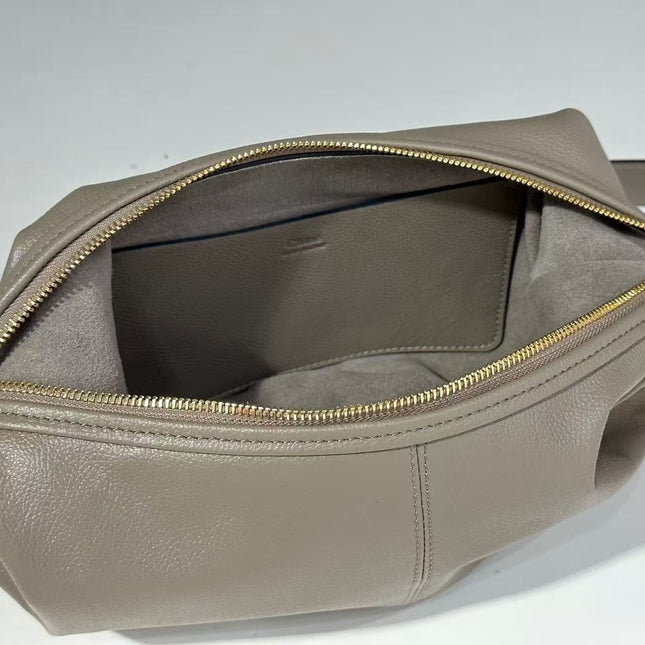 CHLOÉ S6 BRACELET HOBO BAG IN LIGHT GREY LAMBSKIN 9726