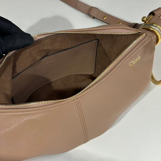 CHLOÉ S6 BRACELET HOBO BAG IN BROWN LAMBSKIN 11726