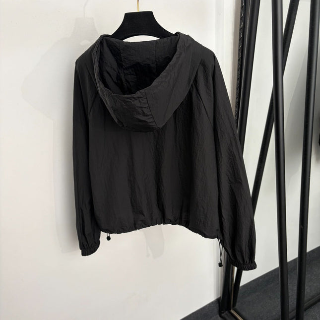 CHANEL 26S HOODED WINDBREAKER JACKET IN NYLON
