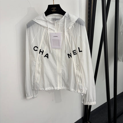 CHANEL 26S HOODED WINDBREAKER JACKET IN NYLON