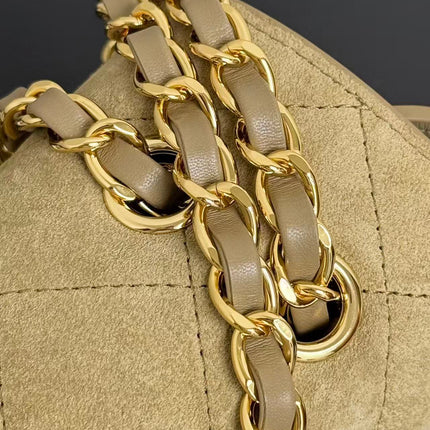 CHANEL 26 CLASSIC FLAP IN BEIGE SUEDE 30726