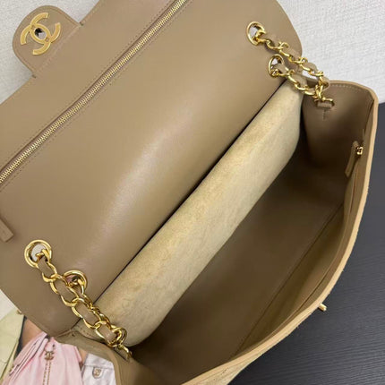 CHANEL 26 CLASSIC FLAP IN BEIGE SUEDE 30726