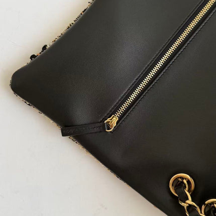 CHANEL 26S CLASSIC FLAP BAG IN LEOPARD TWEED