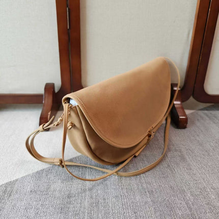 CELINE 26S LITTLE HALFMOON SOFT 25 IN BEIGE LAMBSKIN