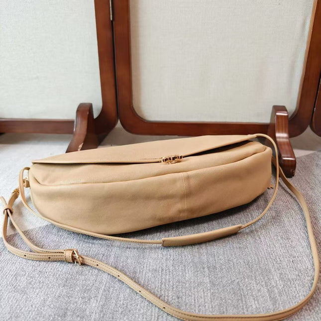 CELINE 26S LITTLE HALFMOON SOFT 25 IN BEIGE LAMBSKIN