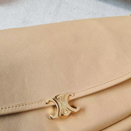 CELINE 26S LITTLE HALFMOON SOFT 25 IN BEIGE LAMBSKIN