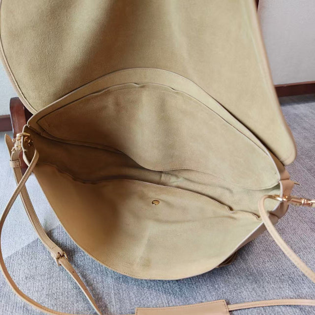 CELINE 26S LITTLE HALFMOON SOFT 25 IN BEIGE LAMBSKIN
