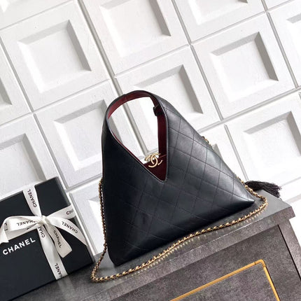 CHANEL 26S SHOPPING BAG MEDIUM 32 IN BLACK LAMBSKIN GOLD HARDWARE