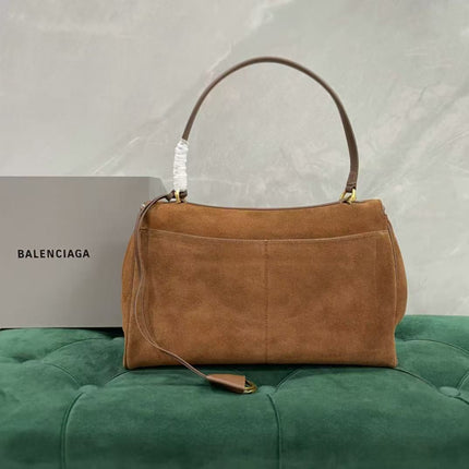 BALENCIAGA 26S BEL AIR BAG IN BROWN SUEDE