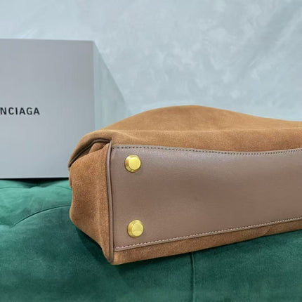 BALENCIAGA 26S BEL AIR BAG IN BROWN SUEDE