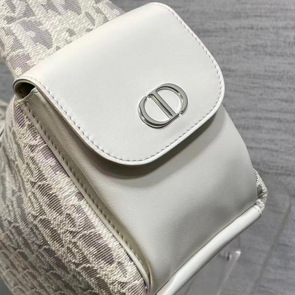 DIOR 26S HOBO BAG IN WHITE OBLIQUE CANVAS