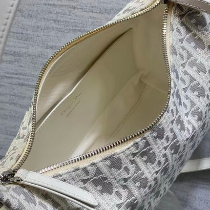 DIOR 26S HOBO BAG IN WHITE OBLIQUE CANVAS