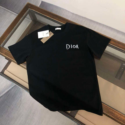 DIOR 26S LOGO T-SHIRT IN BLACK COTTON 16826
