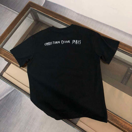 DIOR 26S LOGO T-SHIRT IN BLACK COTTON 16826