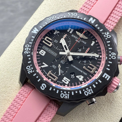 BREITLING 26 ENDURANCE PRO 38 IN BLACK & PINK RUBBER
