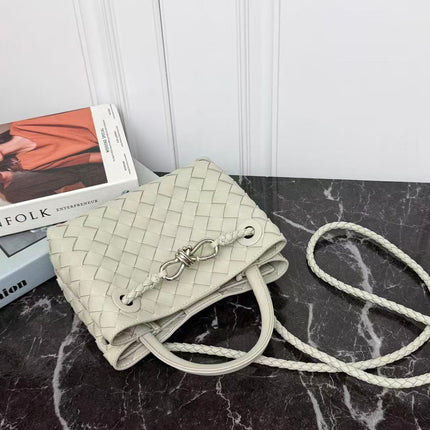 BV MINI ANDIAMO BAG 20 IN ECRU WHITE CALFSKIN