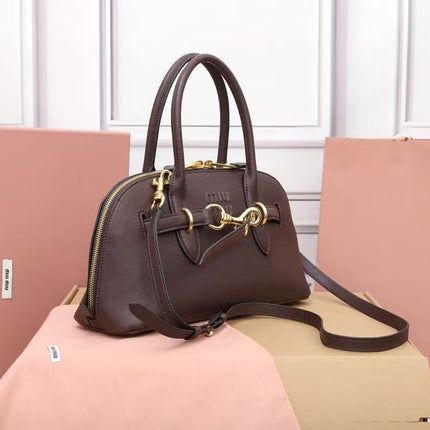 AVENTURE NAPPA BAG 33 IN CHESTNUT LAMBSKIN GOLD HARDWARE