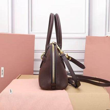 AVENTURE NAPPA BAG 33 IN CHESTNUT LAMBSKIN GOLD HARDWARE