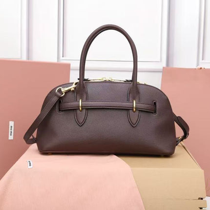 AVENTURE NAPPA BAG 33 IN CHESTNUT LAMBSKIN GOLD HARDWARE