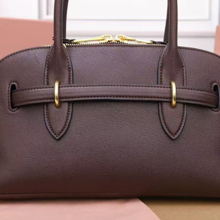 AVENTURE NAPPA BAG 33 IN CHESTNUT LAMBSKIN GOLD HARDWARE